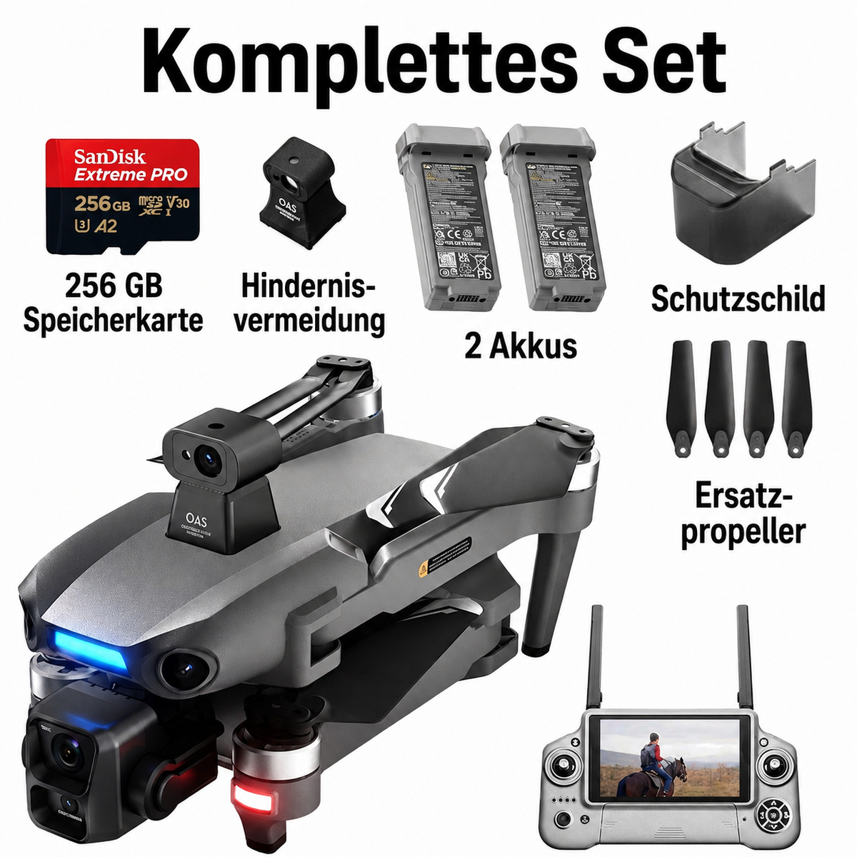 Profi-Wärmebilddrohne mit 4K-Kamera, Infrarot & GPS, für Jagd, Sicherheit und Industrie